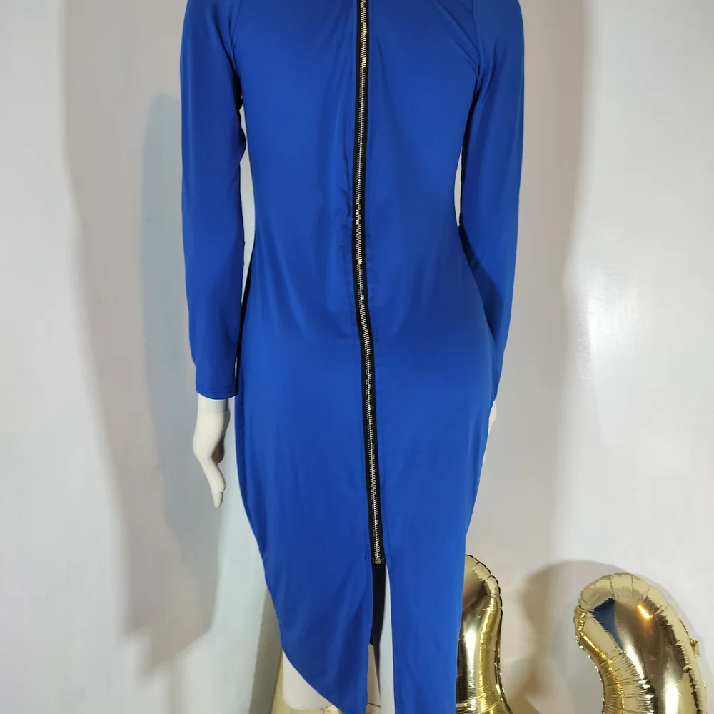 & Other Stories Royal Blue Long Sleeve Dress - Picture 6 of 9